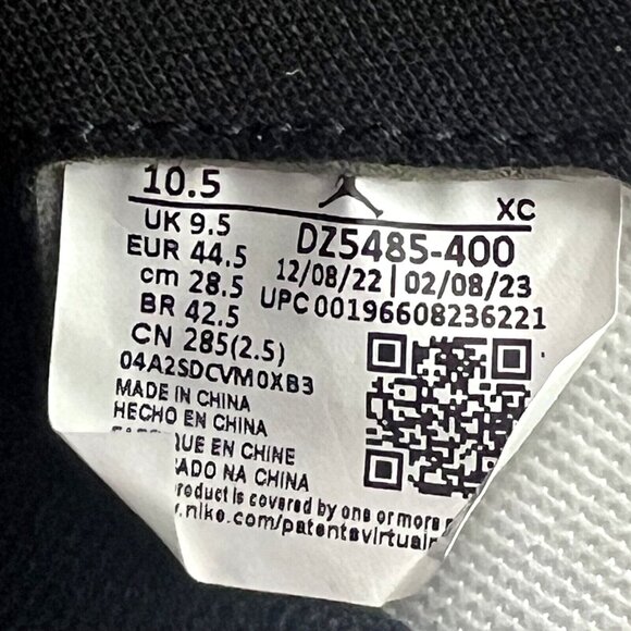 Air Jordan 1 Retro HI OG UNC Mens Size 10.5 University Blue Black NEW - Picture 11 of 14